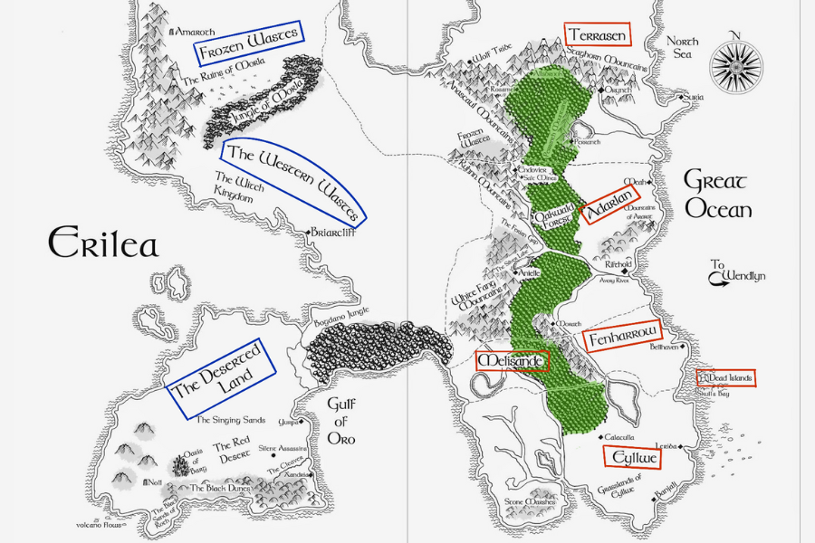 throne of glass map wendlyn